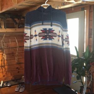 American Eagle Sweater Hoodie Baja Aztec Tribal